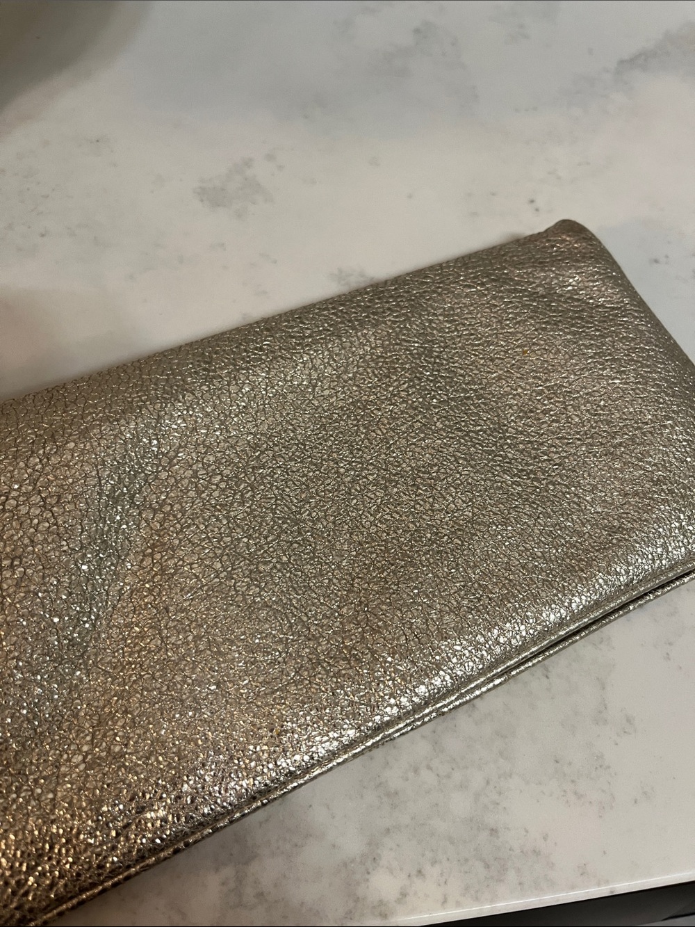Tory Burch Metallic Gold Logo Wristlet Clutch - Picture 4 of 6